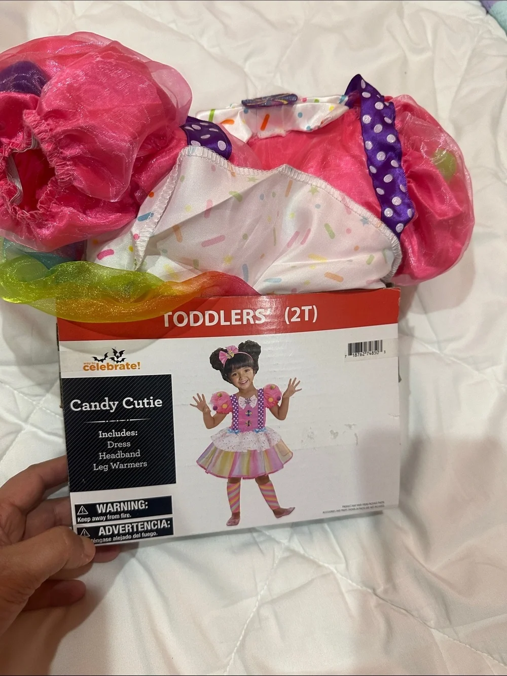 NEW Candy Cutie Toddler Costume Dress in Pink & Rainbow size 2T